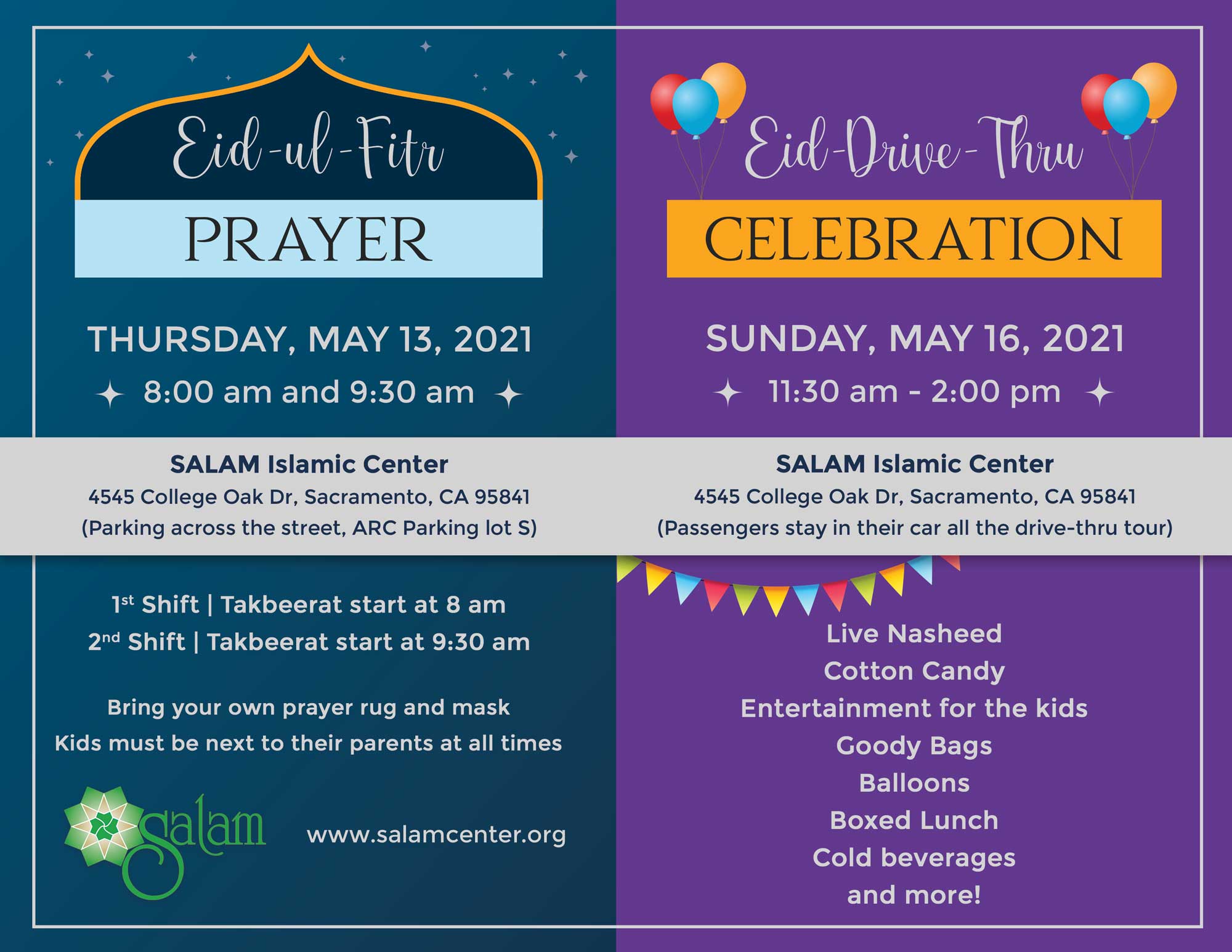 EidulFitr Celebration 2021 SALAM Islamic Center