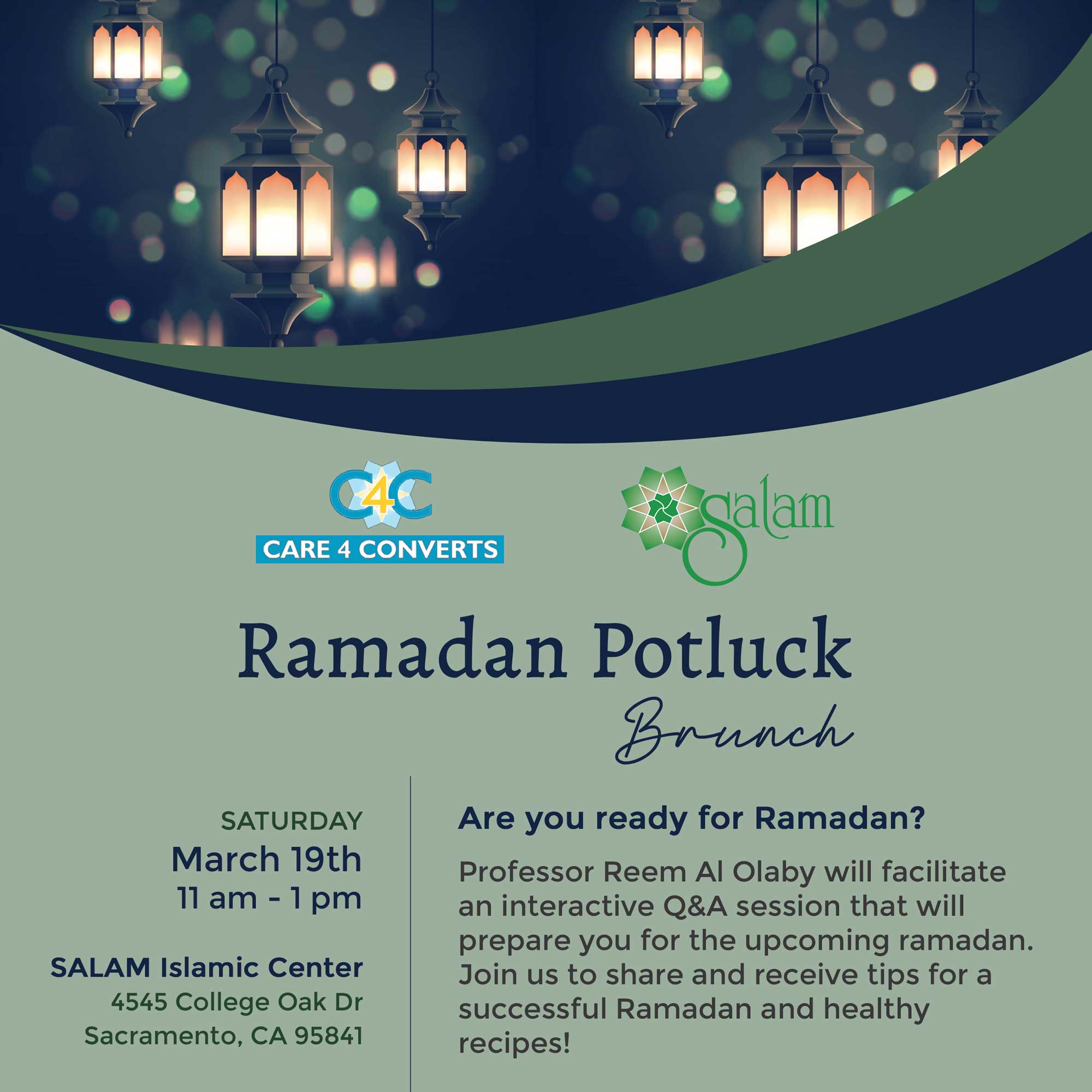 Ramadan Potluck Brunch Salam Islamic Center 2896