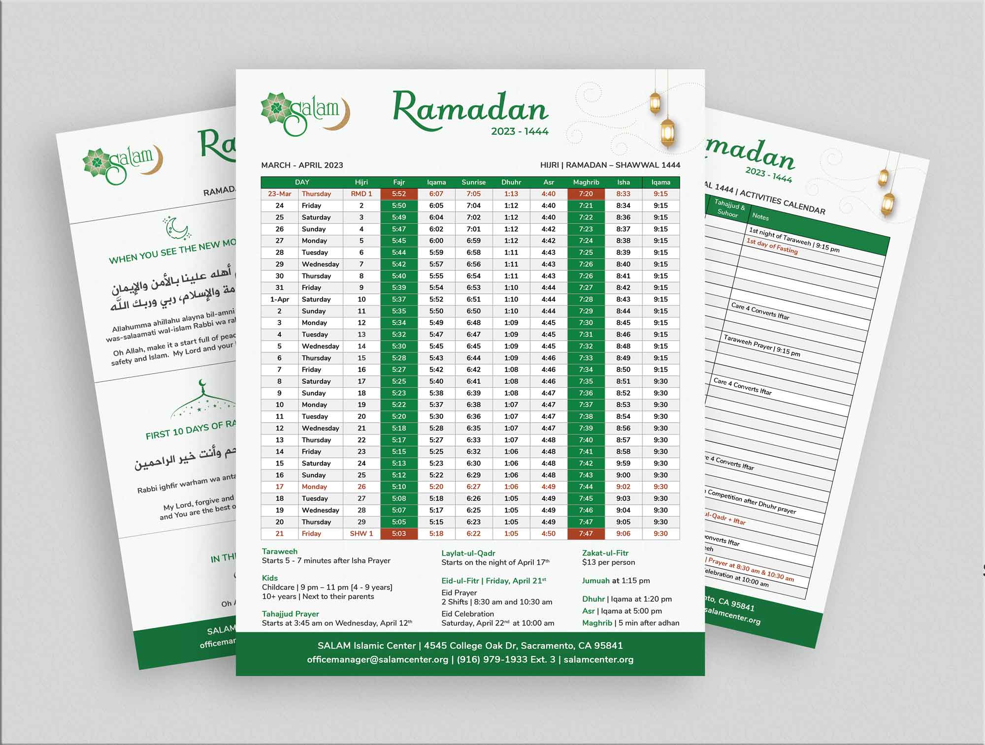 Ramadan and Eid | 2023 - 1444 - SALAM Islamic Center Ramadan and Eid | 2023 - 1444 - SALAM Islamic Center