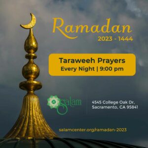 Ramadan 2023 Taraweeh Prayer 9 pm SALAM