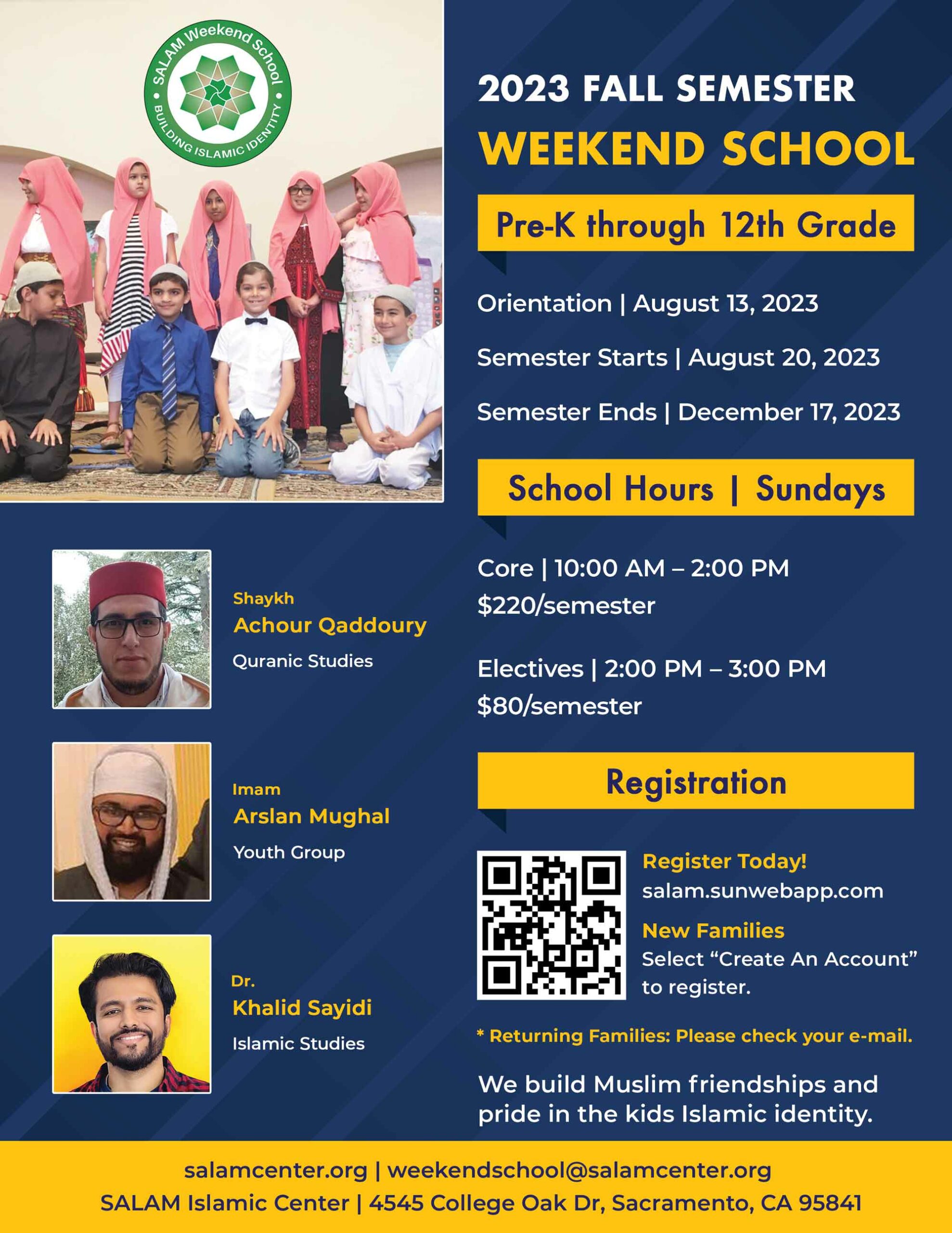 SALAM Weekend School SALAM Islamic Center