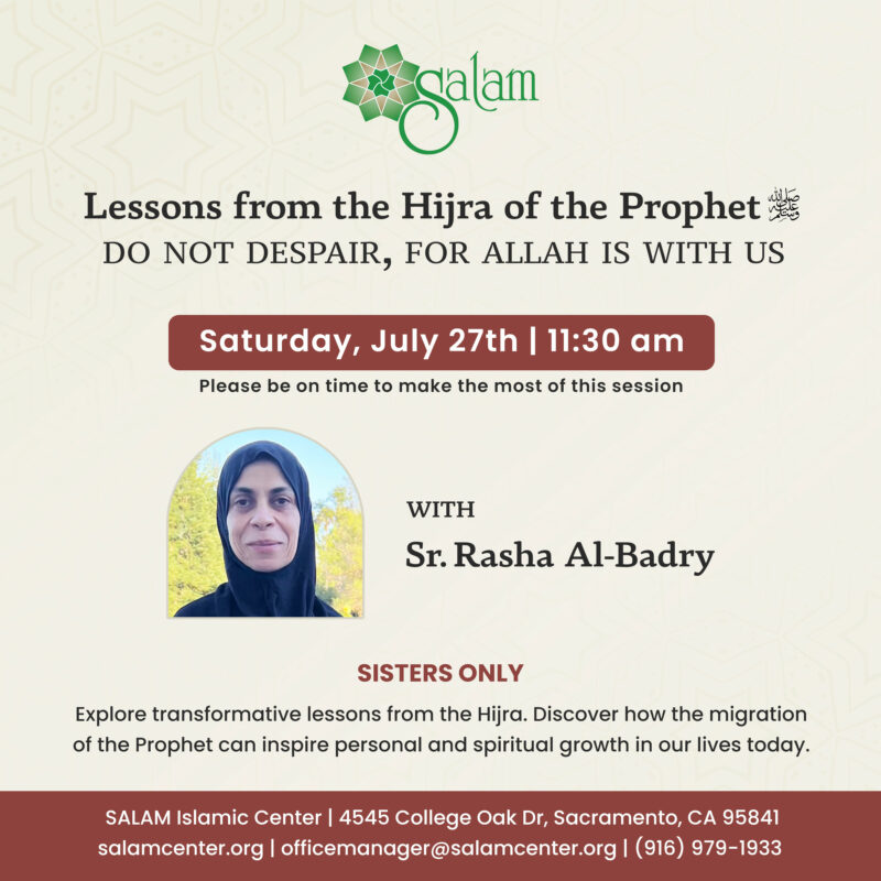 Lessons from the Hijra of the Prophet - SALAM Islamic Center