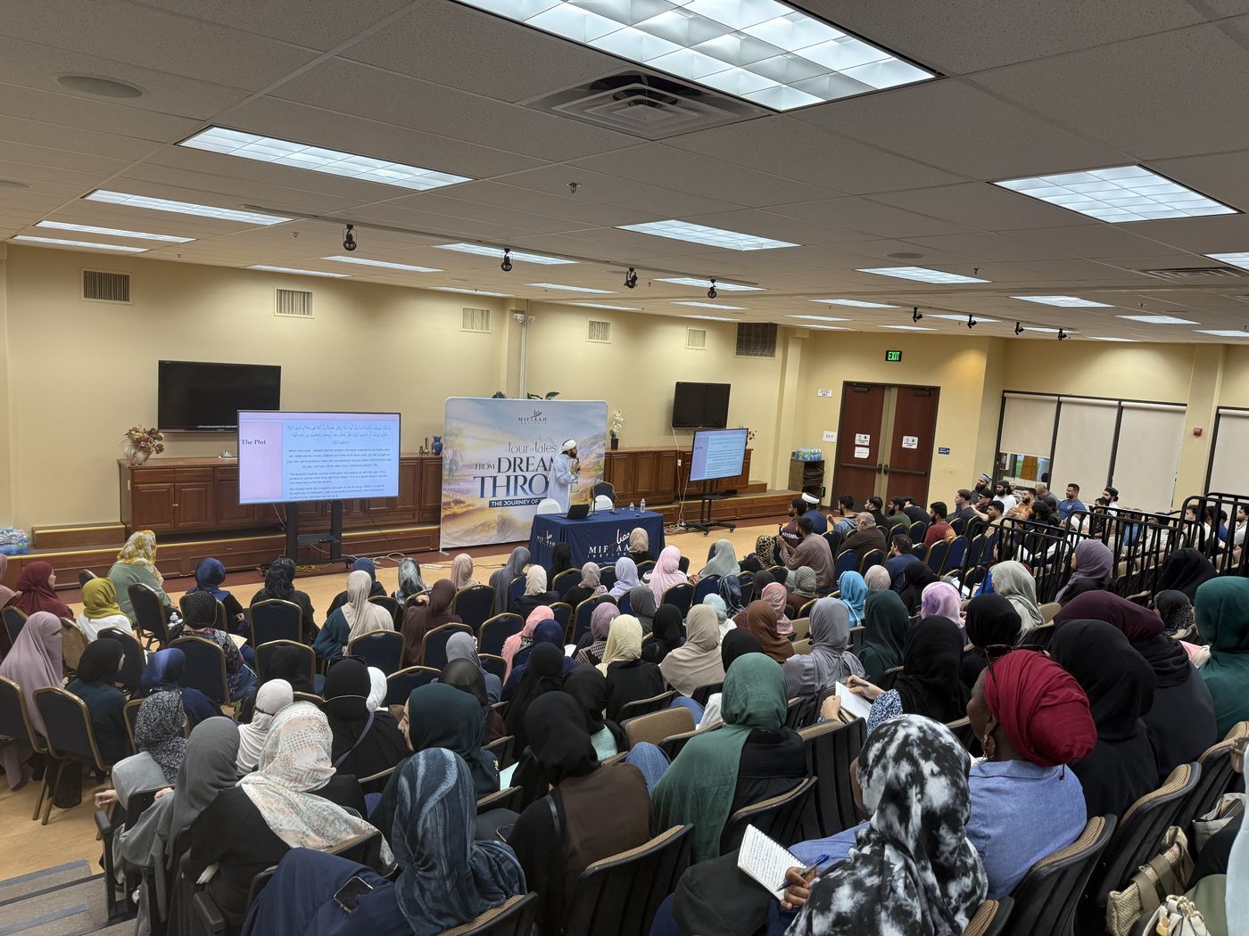 A full audience at a program in the auditorium